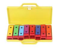 Giocattolo a Percussione a 8 Note, Piastra in Alluminio per L'educazione Precoce, Campane di Risonatore Colorate con Custodia, Piastre Rimovibili