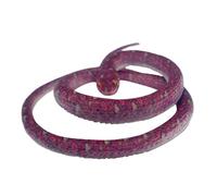 Giocattolo a serpente finto - decorazione realistica per carezze, figura rettile flessibile, per esterni, prato, cortile, decorazione, spaventapasseri, A