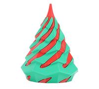 Giocattolo a spirale giocattolo 3d pyramid passthrough sculpture Pla passa attraverso il giocattolo per la decorazione di intrattenimento (Rosso e verde)