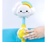 Giocattolo a spruzzo d'acqua a pressione a forma di nuvola per bambini, divertente giocattolo a doccia d'acqua a pressione, piccolo giocattolo da gioco d'acqua con testa a loto ruotabile liberamente, 