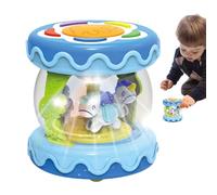 Giocattolo a tamburo musicale per bambini - Attrezzatura educativa per il della pancia rotante a carosello | Strumento di apprendimento elettrico interattivo per abilità visive e uditive |