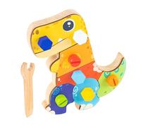 Giocattolo a vite per dinosauro, giocattoli a vite per bambini - Giocattoli a vite per dinosauri in legno,Simpatici giocattoli a vite multiuso, giocattoli educativi colorati per la coordinazione occhi