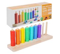 Giocattolo adatto per bambini, giocattolo logico in legno, apprendimento precoce, gioco di impilamento adatto per l'età prescolare, giocattolo educativo per casa, aula, viaggi, asilo, auto