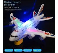 Giocattolo aereo A380 con luci, suoni e funzione di camminata elettrica, adatto come regalo di compleanno per bambini e bambine (batterie non incluse), design realistico. Giocattolo per bambini, gioca