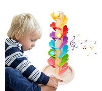 Giocattolo Albero Musicale - Gioco con Pista per Biglie - Attività Educativa Interattiva per Coordinazione Occhio-Mano da Casa e Viaggio Giocattolo Didattico per Bambini in Età