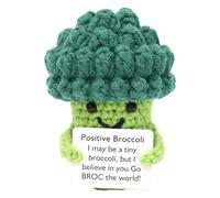 Giocattolo All'uncinetto | Bambola Broccolo Motivazionale,Broccoli Giocattolo Decorazione Scrivania Per Studenti Insegnanti Infermieri Casa Festività Laurea Università