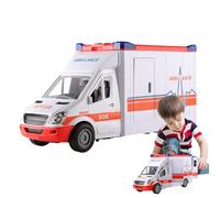 Giocattolo Ambulanza - ABS, 11,42x5,51x3,94 Pollici Giocattolo Per Auto Robusto E Interattivo | Set Da Gioco Per Veicolo Di Emergenza Alimentato A Batteria, Giocattoli Per Ambulanza Per Bambini, Gioch