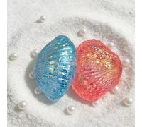 Giocattolo antistress a conchiglia lucida: morbido, trasparente giocattolo da premere per le dita, con una carina conchiglia da sirena come giocattolo sensoriale antistress, per alleviare l'ansia, un