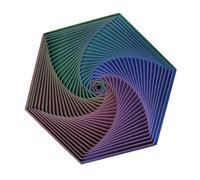 Giocattolo Antistress a ,Giocattoli Antistress Esagonali - Illusione 3D per Giochi Sensoriali - Giochi Creativi per Bambini per Ridurre lo Stress