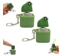 Giocattolo Antistress Con Suono Gracchiante Di Anatra, Portachiavi Ricaricabile A Forma Di Anatra Quarantenne, Antistress A Forma Di Anatra Quarantenne Con Luci Colorate (Rana-2pcs)