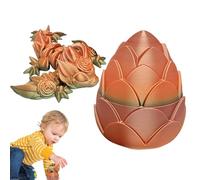 Giocattolo antistress ' del drago, drago articolato | Giocattoli di uova di drago articolati Stampati in,Statuetta del drago agitato del desktop esecutivo 4,5