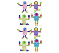Giocattolo Antistress Robot Trasformabile 8 Pezzi in Plastica | Forma Robotica Carina, per Gioco, Stimola la Percezione Visiva, Favorisce Relax e Creatività, Set da Otto Pezzi Stile Casuale