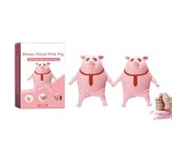 Giocattolo Antistress Squishy Maiale | Confezione 2 Giocattoli Antistress Maialino Rosa | Giocattolo Spremere Per Maiale Antistress Per Decomprimere E Allungare Per Bambini E Adulti