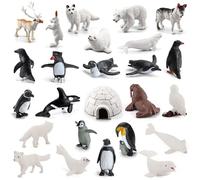 Giocattolo Artico Animali - 26 Pezzi In PVC Solido E Realistico Set Di Gioco Di Apprendimento Della Fauna Vile, Collezione Dettagliata Di Esemplari Oceanici, Set Di Figure Di Animali