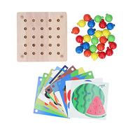 Giocattolo artistico con bottoni colorati, puzzle a muro con chiodini a forma di fungo per bambini, tavola mosaico educativa per l’abbinamento dei colori con bordi lisci, include