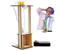 Giocattolo Ascensore In Legno | Kit Per Bambini Con Struttura In Legno | Progetto STEM Per Classe Di Fisica | Giocattolo Educativo Per I Concetti Di Ingegneria E Meccanica 'apprendimento, Kit Scie