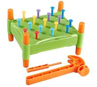 Giocattolo assemblaggio educativo Funzione martello a due lati per supportare la concentrazione e la creatività nell ' apprendimento precoce Gioco con peg portatile incluso spazio archiviazione