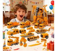 Giocattolo Assemblato Per Auto Di Ingegneria A Trasformazione Magnetica - Kit Educativo Per La Costruzione Di Robot, Kit Di Costruzione Robusto, Attività Di Apprendimento , Robusto Veicolo Puzzl