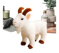 Giocattolo bambino capra - Capra da 11,81 pollici | Peluche - Una statuetta in cotone PP in peluche realistico con una consistenza morbida e morbida offre un gioco educativo con gli animali della