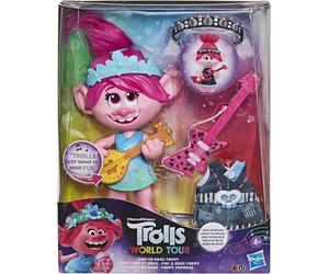 Giocattolo Bambola Trolls World Tour Poppy Canta 2 Canzoni con Accessori Hasbro