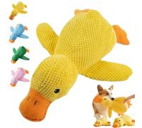 Giocattolo Calmante a Forma di Anatra per Cani, Anatra Realistica di Peluche con Suono di Squittio per Combattere la Noia, Morbido, Interattivo, Durevole, Cuscino Rilassante Yellow 32cm