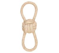 Giocattolo cane corda cotone canapa naturale da masterizzare giocattolo interattivo per cani cuccioli - palla 2 manici 28 cm