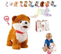 Giocattolo cane di corsa e abbaia con guinzaglio della corsa, cane da gioco che può correre, il mio cucciolo robot realistico,Cucciolo robot realistico,Cane elettronico per bambini per tutti gli