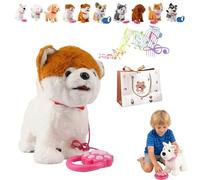 Giocattolo cane di corsa e abbaia con guinzaglio della corsa, cane da gioco che può correre, il mio cucciolo robotico realistico,Cucciolo robot realistico,Cane elettronico per bambini per tutti gli