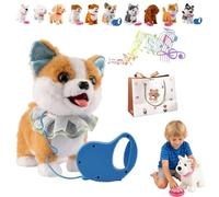 Giocattolo cane di corsa e abbaia con guinzaglio della corsa, cane da gioco che può correre, il mio cucciolo robot realistico,Cucciolo robot realistico,Cane elettronico per bambini per tutti gli