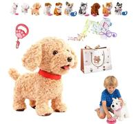 Giocattolo cane di corsa e abbaia con guinzaglio della corsa, cane da gioco che può correre, il mio cucciolo robot realistico,Cucciolo robot realistico,Cane elettronico per bambini per tutti gli