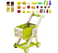 Giocattolo carrello della spesa - Set per bambini con accessori alimentari | Supermercato gioco di ruolo giocattolo educativo per bambini dai 1 ai 3 anni in su, aiuto per l'apprendimento per ordinare