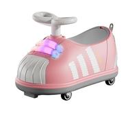 Giocattolo cavalcabile Macchina a spinta for bambini, giocattolo da interno ed esterno for bambini con vano portaoggetti sotto il sedile, musica leggera tricicli(Roze)