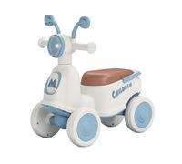 Giocattolo cavalcabile Monopattino a 4 ruote for bambini con musica e luce LED, auto oscillante for bambini da 1 a 3 anni, bici senza pedali tricicli(Blauw,Silent wheel)