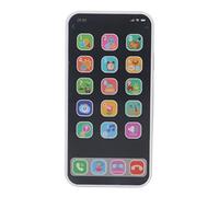 Giocattolo cellulare di simulazione Zenithaur, il mio primo cellulare con luci lampeggianti, conteggio, funzione musicale per giocattolo portatile per i più piccoli (Bianco inglese)
