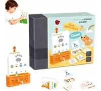 Giocattolo chiave di logica prescolare,Logic Key Educational Toy Set for Kid,Montessori Matching&Unlocking Game for Toddler 3-5,Brain Development Thinking Puzzle,per l'apprendimento prescolare-Stufe 1