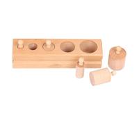 Giocattolo classificatore di forme - Giochi da abbinare forme in tronchi - di costruzione di cilindri in legno con maniglia, per bambini in età prescolare per l'apprendimento, lo sviluppo e la