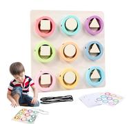 Giocattolo con allacciatura per bambini,Giocattoli con infilatura per bambini - Giocattolo con corde in legno per l'apprendimento del colore - per incordare in età prescolare, giocattoli ed