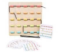 Giocattolo con allacciatura per bambini,Giocattoli con infilatura per bambini | Giocattolo con corde in legno per l'apprendimento del colore, per incordare in età prescolare, giocattoli educ