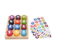 Giocattolo con Blocchi Coordinati a Forma di Colore in Legno Migliora le capacità Cognitive per Il Gioco Puzzle per Bambini con Adesivi
