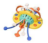 Giocattolo con corda, massaggiagengive a | Giocattolo per bambini con cordino in silicone | Per ragazzi e ragazze 3+ Festa Auto Aereo Seggiolone Calze di Natale Riempimento di Natale