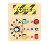 Giocattolo con Interruttore a Tavola Sensoriale in Legno con Circuito di Commutazione della Luce Rossa e Verde, Giocattolo Educativo Precoce per L'apprendimento Pratico, Ispira Il Pensiero