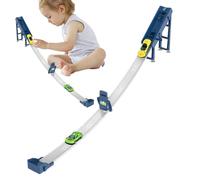 Giocattolo Con Rampa Per Auto - Set Da Corsa A Doppia Corsia Con Catapulta, Giocattolo Per L'apprendimento Del Movimento, Kit Di Avventura Per La Costruzione | Con Mini Macchinine In Lega Per Bambini,