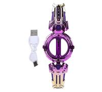 Giocattolo con Spada Retrattile, Sciabola Rotante a Doppio Taglio con Luci a LED Colorate, per Giochi da Esterno per Interni per Bambini, Regalo di Compleanno per Le Vacanze (Purple)