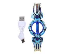 Giocattolo con Spada Retrattile, Sciabola Rotante a Doppio Taglio con Luci a LED Colorate, per Giochi da Esterno per Interni per Bambini, Regalo di Compleanno per Le Vacanze (Blue)