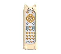 Giocattolo con telecomando per TV per bambini, con luce e suono, realistico, giocattolo musicale educativo in tre lingue per l'educazione precoce (F, taglia unica)