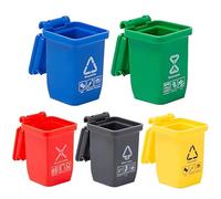 Giocattolo Contenitore Per Rifiuti, 5 Pezzi Mini Pattumiera, Contenitore Per Bidone Dei Rifiuti, Contenitore Per Veicoli Della Spazzatura, Modello Mini Cestino Per Casa Delle Bambole Arredamento