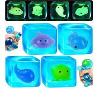 Giocattolo cubo antistress soffice e squishy, adatto per adulti - Giocattolo sensoriale che brilla al buio, adatto per bambini autistici, adolescenti, palla antistress da stringere, giocattolo per all