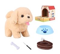 Giocattolo cucciolo a piedi per bambino cane elettrico - Animale elettronico per bambini - Electronic Interactive Walking Barkking Tail Guardando animali animali animali con corda per bambini