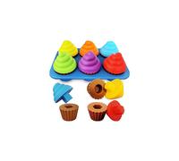 Giocattolo Cupcake per bambini piccoli, giocattolo per imparare i colori e le forme - Giocattoli per ordinare le forme per bambini piccoli - Mani