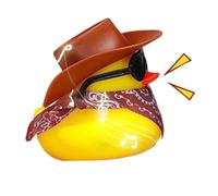 Giocattolo d' in gomma da cowboy - Duck da bagno a tema occidentale per i collezionisti | Divertente giocattolo d'acqua | Duckie galleggiante per feste della vasca da bagno, festival,